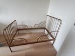 Metalen meegroeibed + matras, Ophalen, Gebruikt, 70 tot 85 cm, Matras