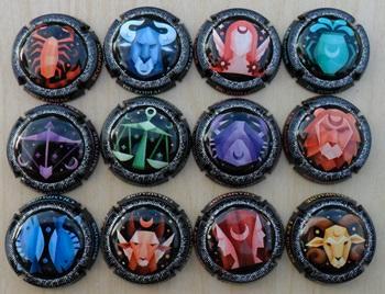 Champagne capsules - Generieken Signes Zodiaque (G 1411), Collections, Collections complètes & Collections, Envoi