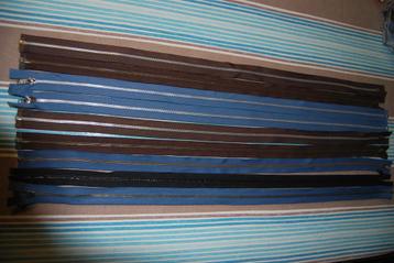 lot van 9 deelbare ijzeren ritsen 80 cm beschikbaar voor biedingen