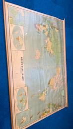 Oude wereldkaart J.B. Wolters groot formaat, Antiquités & Art, Antiquités | Cartes scolaires, Enlèvement, Géographie