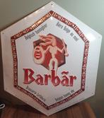 2) Metaal Reclamebord - Barbar -, Verzamelen, Ophalen of Verzenden, Gebruikt, Reclamebord, Plaat of Schild, Overige merken