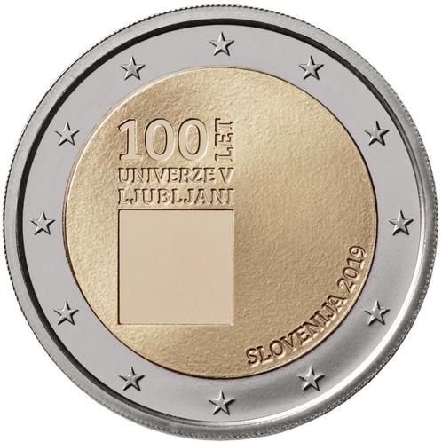 2 euros Slovénie 2019 - 100 ans Université de Ljubljana (UNC, Timbres & Monnaies, Monnaies | Europe | Monnaies euro, Monnaie en vrac