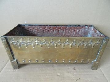 Antieke bloembak Art deco antieke koperen bloembak 35cm 1920 beschikbaar voor biedingen
