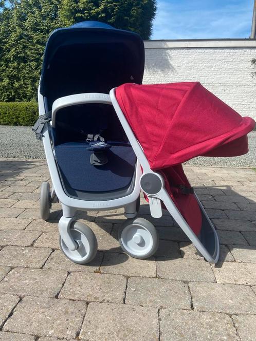 Greentom Reversible en Classic framekleur grijs, Kinderen en Baby's, Buggy's, Zo goed als nieuw, Overige merken, Duomodel, Zonnekap