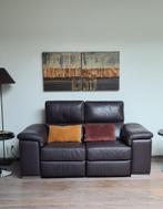 lederen zetel bruin 2zit, Huis en Inrichting, Ophalen, 100 tot 125 cm, 150 tot 200 cm, Tweepersoons