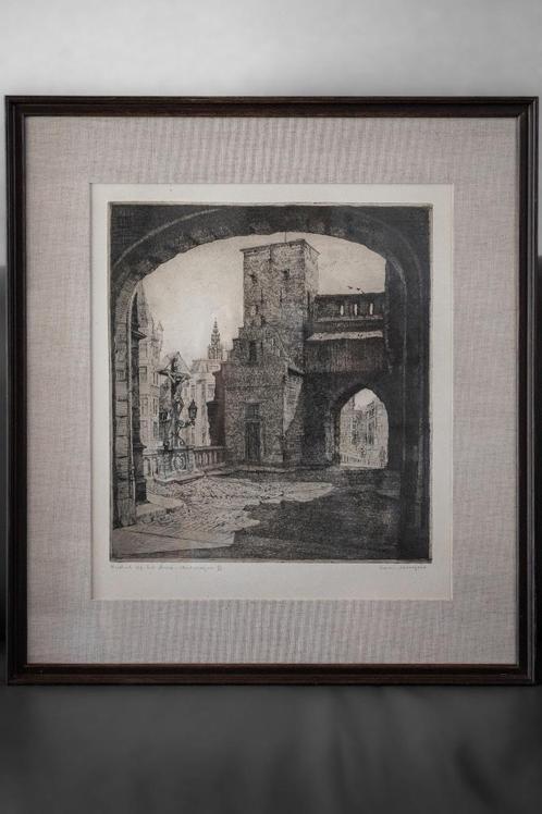 Ets van Romain Malfliet "Kristus op het Steen Antwerpen", Antiek en Kunst, Kunst | Schilderijen | Klassiek, Ophalen