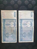 2 x 100 dinara Bosnië en Herzegovina 1992, Postzegels en Munten, Ophalen of Verzenden, Bankbiljetten