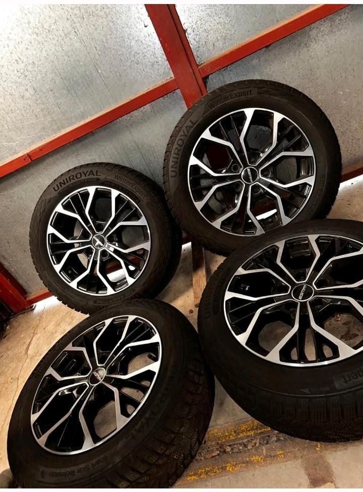 KIT HIVER UNIROYAL 205/55/16 + JANTES ALU MATISSE AUDI A3, Autos : Pièces & Accessoires, Pneus & Jantes, Jante(s), Pneus hiver