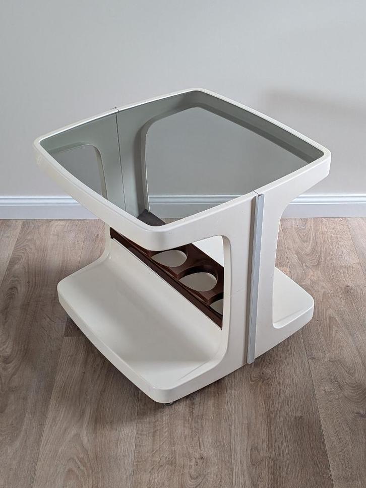 Marc Held Design Barwagen Jaren '70 | Space Age Trolley, Antiek en Kunst, Kunst | Designobjecten, Ophalen