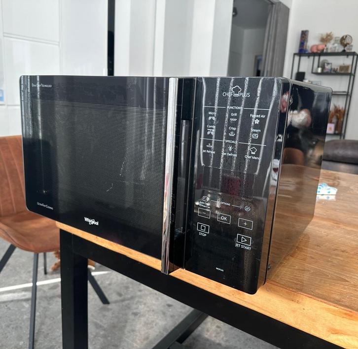 Microgolfoven Whirlpool Chef Plus, Elektronische apparatuur, Microgolfovens, Zo goed als nieuw, Vrijstaand, Combi-microgolfoven