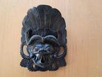 Klein masker hout Bali, barong, 14 cm wanddecoratie, Antiek en Kunst, Ophalen of Verzenden