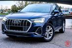 Audi Q3 S line 35 TFSI 1.5 150pk Automaat Prestige Garantie, Auto's, Audi, 4 cilinders, Blauw, Leder, 5 zetels