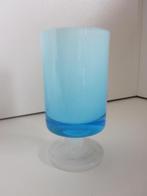 Blauw opaline vaasje, Ophalen of Verzenden, Zo goed als nieuw, Blauw