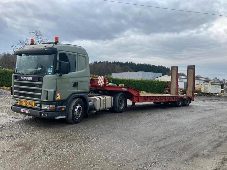 Camion Scania 114 L + semi remorque Geysen & Verpoort, Auto's, Vrachtwagens, Particulier, Scania, Diesel, Euro 3, 2 deurs, Automaat
