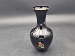 oude vaas in zwart kristal glas, jaren 50, Antiek en Kunst, Ophalen of Verzenden