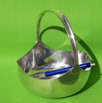 Silverplated Mandje met hengsel -> 17 x 12 cm. Crostini etc. beschikbaar voor biedingen