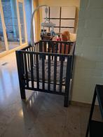 houten park, grijs, In hoogte verstelbaar, incl. matras, Kinderen en Baby's, Babyparken, Ophalen, Gebruikt, Rechthoekig, In hoogte verstelbaar