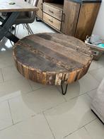 Table basse en bois brut, Maison & Meubles, 100 à 150 cm, Chêne, Rond, Bois brute