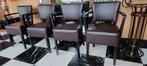 stoelen te koop, donkerbruin , per set of apart, Huis en Inrichting, Stoelen, Ophalen