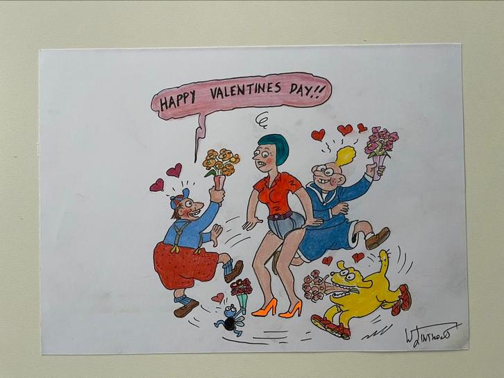 Urbanus origineel gesigneerd, Verzamelen, Stripfiguren, Zo goed als nieuw, Ophalen of Verzenden