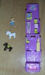 POLLY POCKET van pour chevaux Stable On The Go Bluebird 1990, Collections, Jouets miniatures, Utilisé, Enlèvement ou Envoi