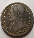 Vaticaan 2Lire 1867 Rome, zilver munt montsp., Ophalen of Verzenden, Zilver