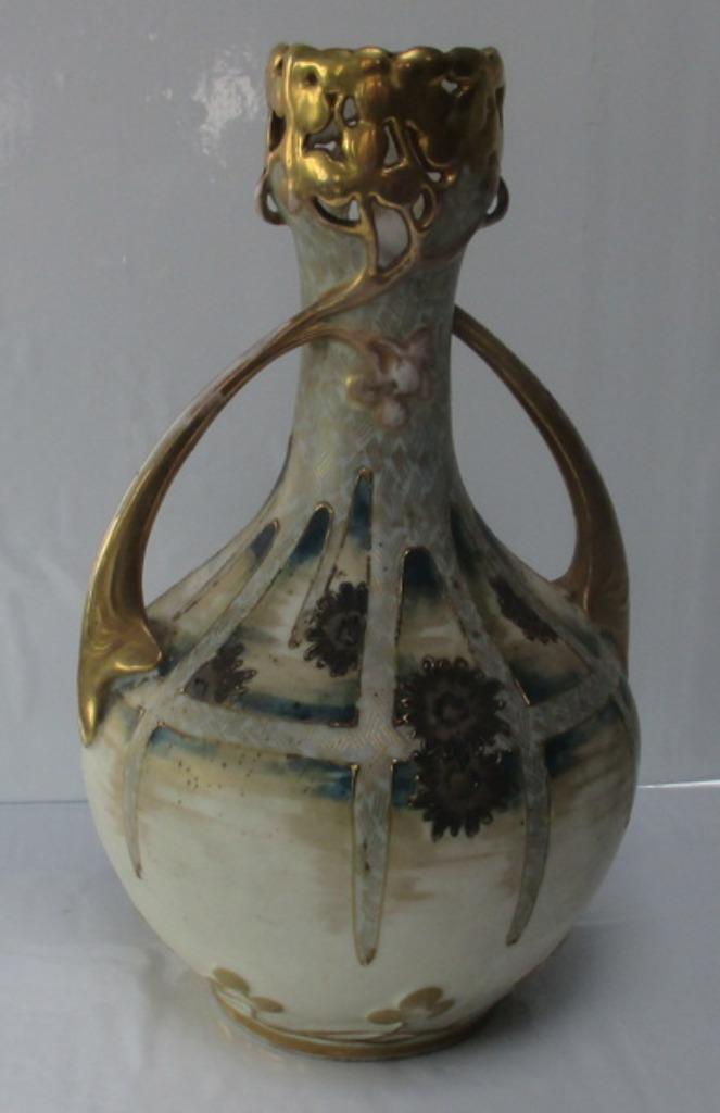 art nouveau Amphora vaas Turn-Teplitz, Antiek en Kunst, Antiek | Keramiek en Aardewerk, Verzenden