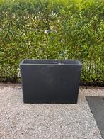 Hoge plastieken bloembakken (grijs/antraciet), Tuin en Terras, Ophalen, Kunststof, Gebruikt, 60 tot 100 cm