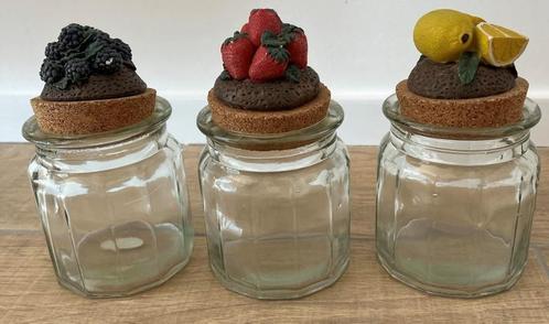 3 stijlvolle decoratieve potten of voorraadpotten, Huis en Inrichting, Keuken | Potten en Pannen, Ophalen