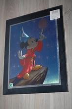Mickey tovenaar ( kader metalic print ) 24x30 cm , nieuw, Nieuw, Mickey Mouse, Ophalen of Verzenden, Plaatje of Poster