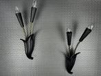 2x Vintage appliques tulp wandlamp, Ophalen of Verzenden, Gebruikt, Metaal, Vintage