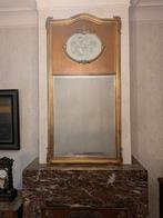 Antieke vergulde trumeau spiegel in Louis XVI stijl, Antiek en Kunst, Ophalen, 50 tot 100 cm, 150 tot 200 cm