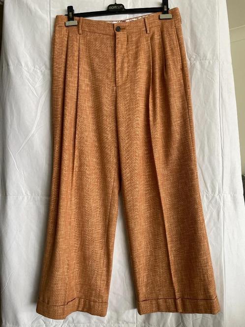 3/4 wijde broek Berwich - Mt 42, Kleding | Dames, Broeken en Pantalons, Nieuw, Maat 42/44 (L), Oranje, Driekwart, Ophalen of Verzenden