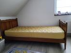 1 persoons bed met 3deurs kast, Maison & Meubles, Chambre à coucher | Lits, 160 cm, Brun, Bois, Enlèvement