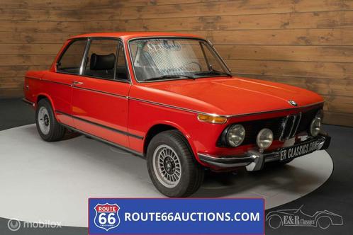 BMW 1602 1974 | Route 66 auctions, Auto's, Oldtimers, Bedrijf, Te koop, BMW, Benzine, Coupé, 2 deurs, Handgeschakeld, Rood