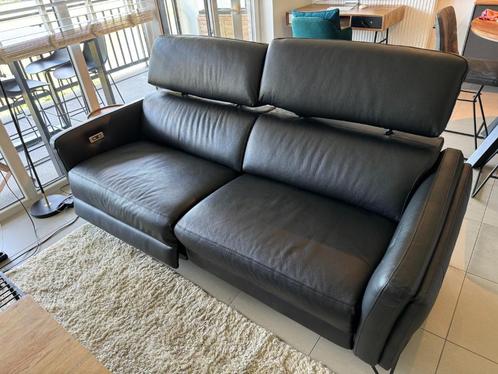 Lederen 3-zit / sofa / relaxzetel, Huis en Inrichting, Zetels | Zetels, Zo goed als nieuw, Rechte bank, Driepersoons, 200 tot 250 cm