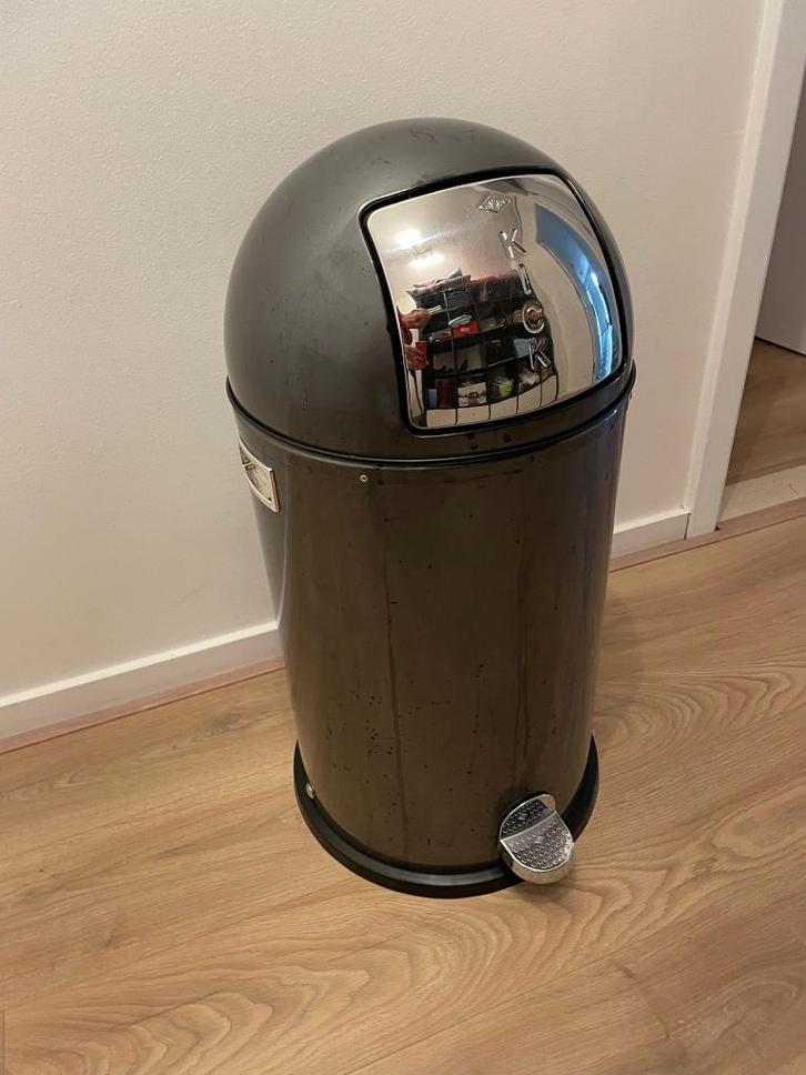 Design WESCO KICKBOY vuilbak, Huis en Inrichting, Woonaccessoires | Prullenbakken, Gebruikt, Inox, 50 tot 75 cm, 40 liter of meer