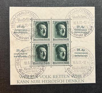 Duitsland: 1937 Block 9 Gestempeld beschikbaar voor biedingen