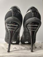 396C* Casadei - vintage zwarte leren pumps (39), Pumps, Verzenden, Zwart, Nieuw