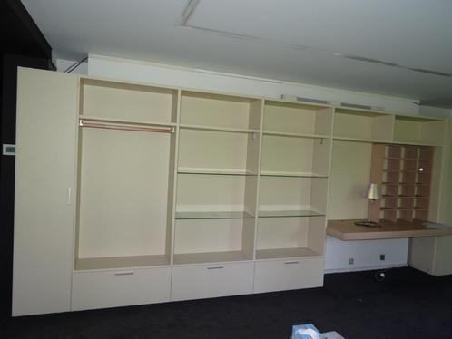 boekenkast Lema  met bureau werkblad, Huis en Inrichting, Kasten | Boekenkasten, Gebruikt, 200 cm of meer, Met lade(s), Met deur(en)