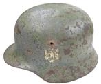 duitse ww2 dubbel decal helm in gebruikte staat, Ophalen of Verzenden
