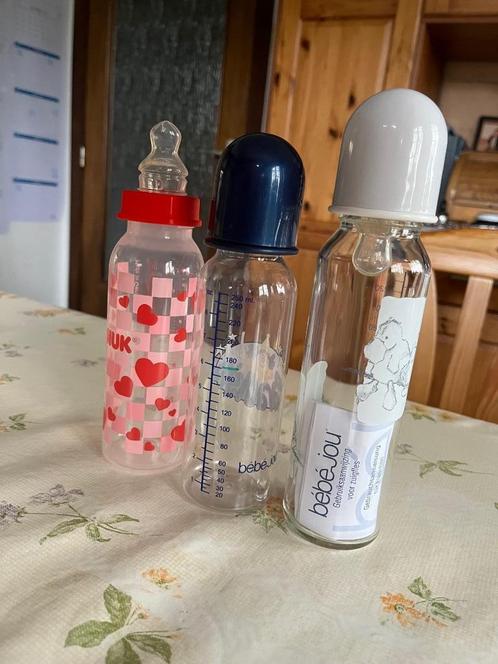 3 Baby Papflessen - 1 glazen nieuwe, Kinderen en Baby's, Babyvoeding en Toebehoren, Ophalen of Verzenden