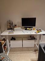 Elektrisch in hoogte verstelbaar bureau 140x60cm - wit, Huis en Inrichting, Bureaus, Ophalen, Elektrisch, Zo goed als nieuw, Stabureau
