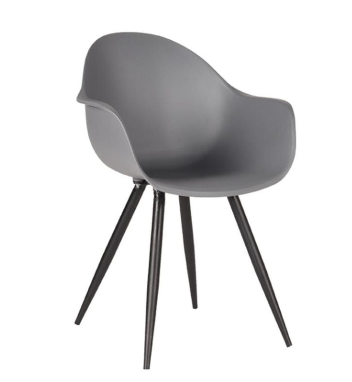 3 Luca Eetkamerstoelen, Huis en Inrichting, Stoelen, Nieuw, Drie, Kunststof, Metaal, Grijs, Ophalen