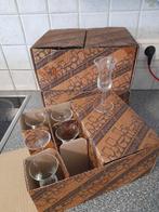 3 dozen met telkens 12 likeur glazen op voet., Ophalen of Verzenden, Zo goed als nieuw, Borrel- of Shotglas