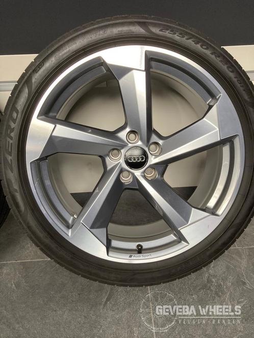20” originele Audi A7 / S7 ‘Rotor’ velgen + banden 5x112, Auto-onderdelen, Banden en Velgen, Banden en Velgen, Zomerbanden, 20 inch