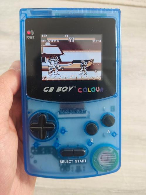 GB Boy Colour (Gameboy Color met verlicht scherm), Games en Spelcomputers, Spelcomputers | Nintendo Game Boy, Zo goed als nieuw