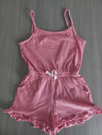 Roze playsuit meisje maat 116