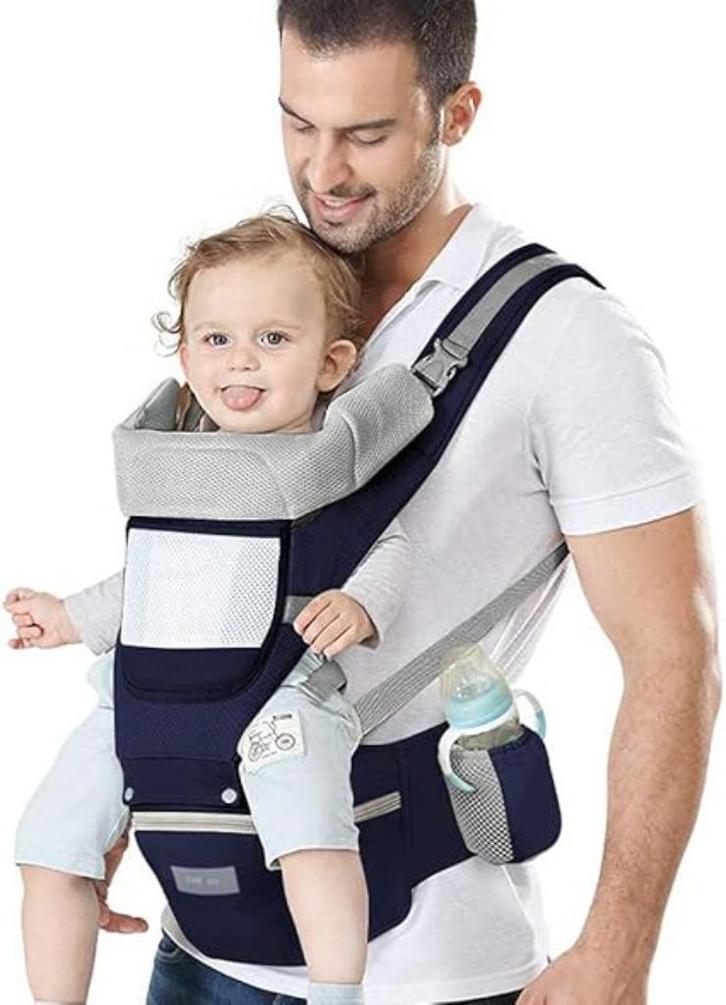 Nieuw Ergonomische babydrager  met heupzitje verstelbaar, Kinderen en Baby's, Babydragers en Draagdoeken, Nieuw, Draagzak, Buik, Rug of Zij