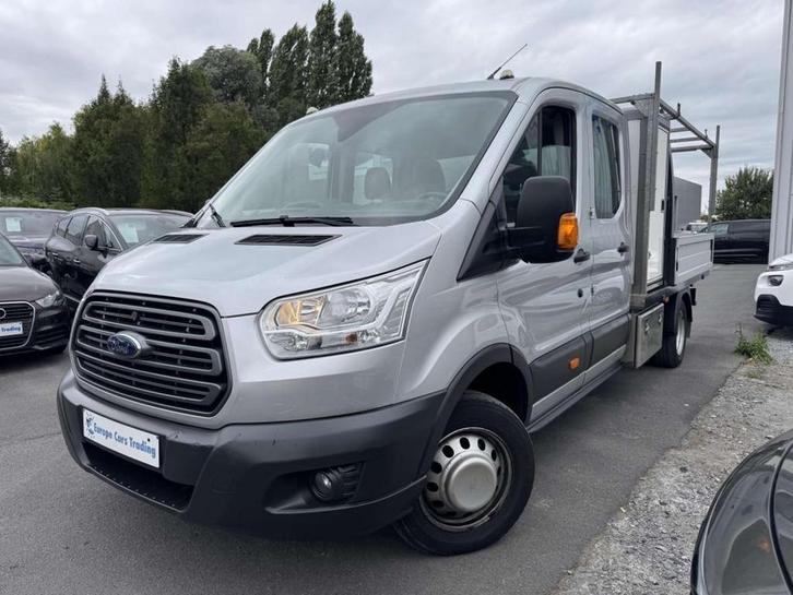 Ford Transit DOUBLE CABINE BENNE 7 PLACES 1ÈRE MAIN GAR 12M, Auto's, Bestelwagens en Lichte vracht, Bedrijf, Te koop, ABS, Achteruitrijcamera